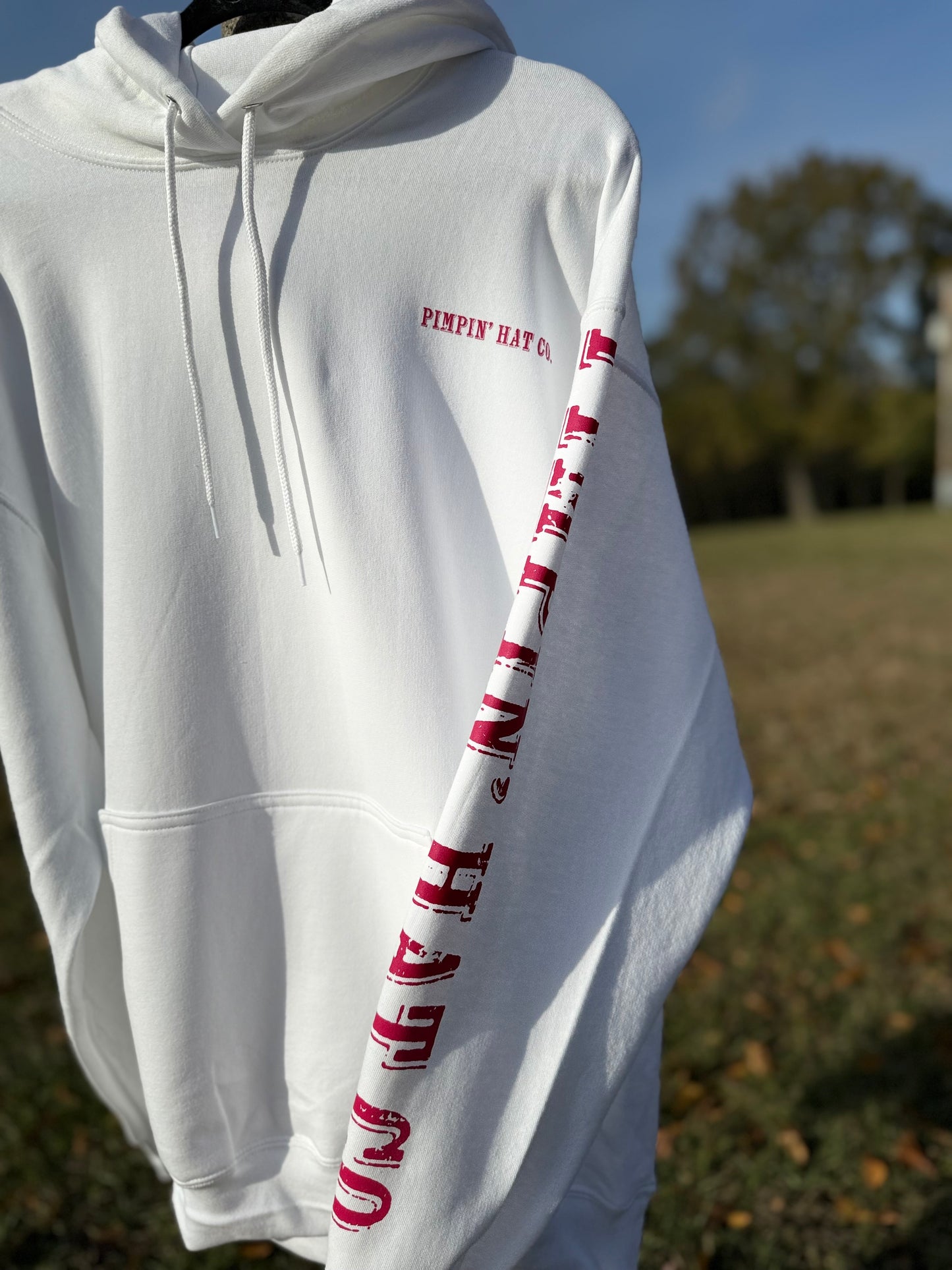 PHC White Hoodie (Pink)