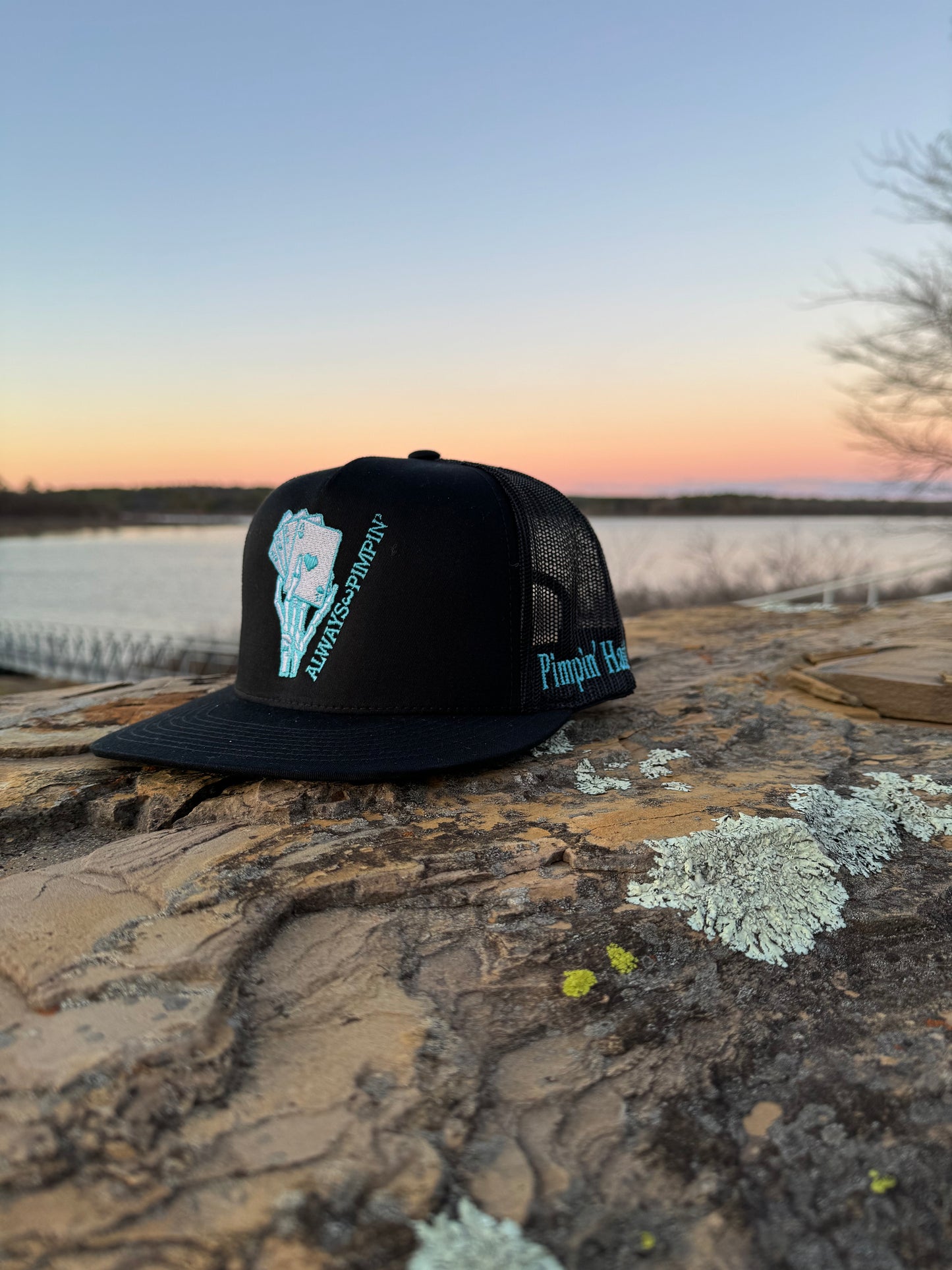 Turquoise Pimpin' (Black SnapBack)