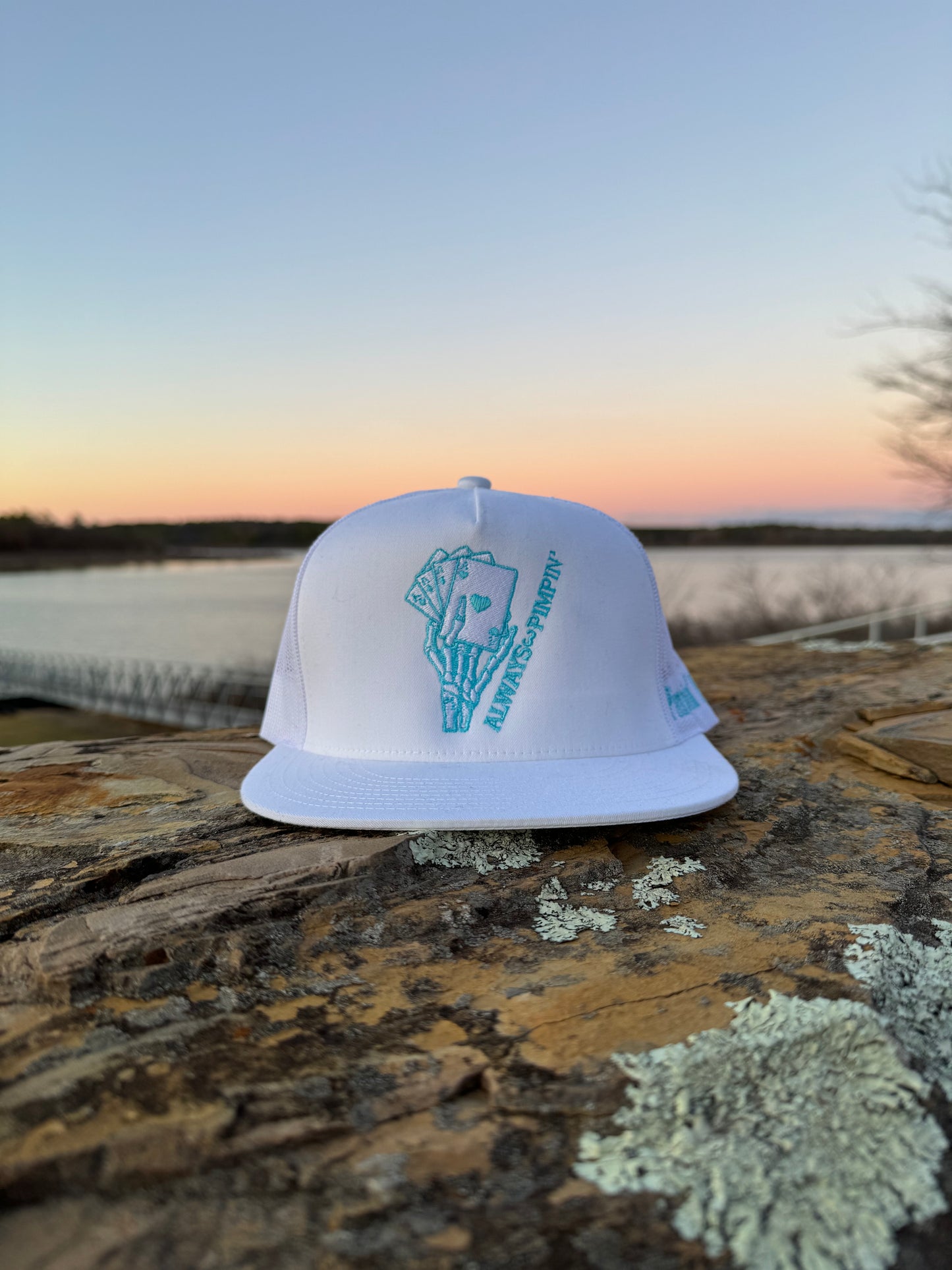 Turquoise Pimpin' (White SnapBack)