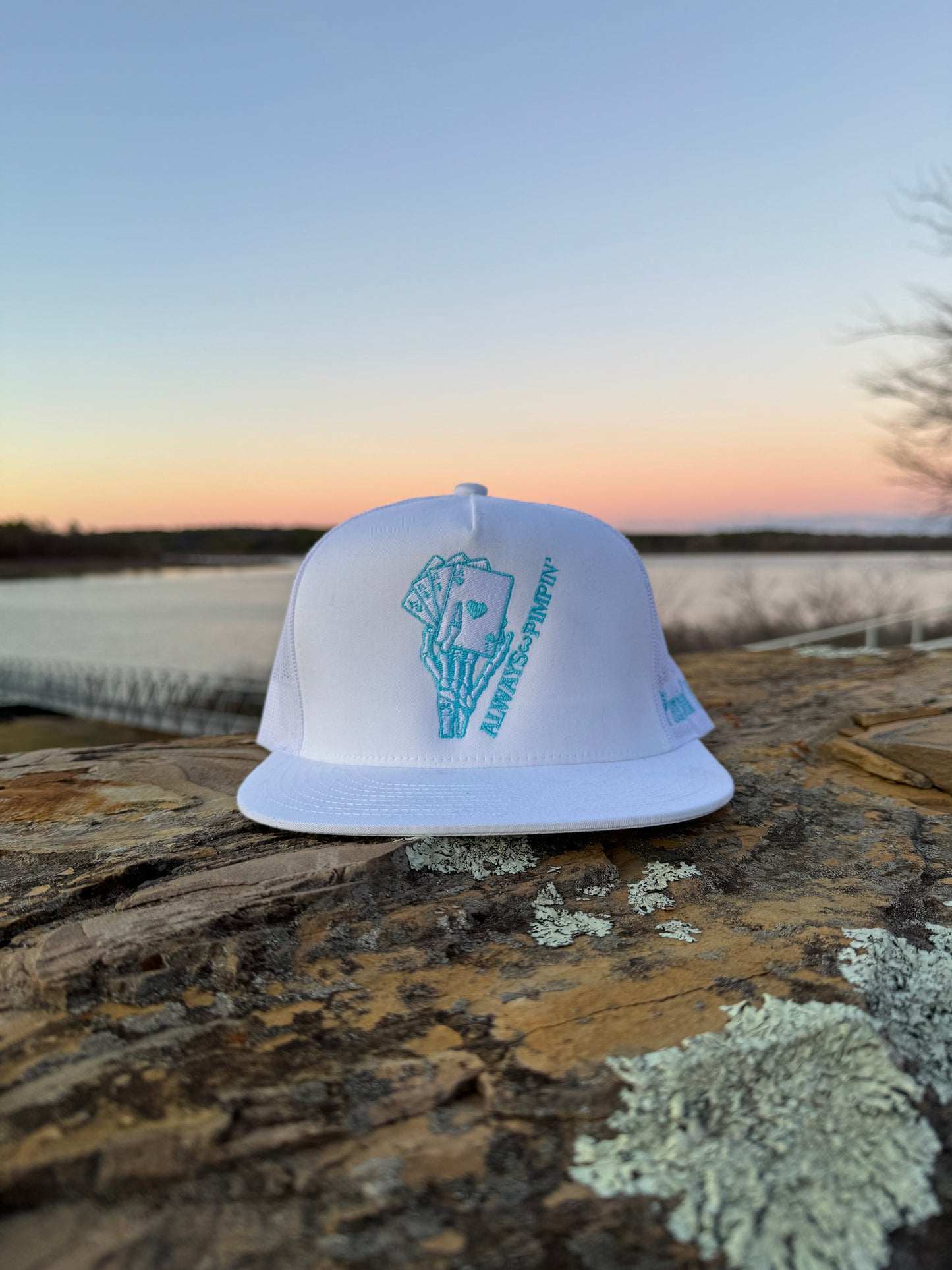 Turquoise Pimpin' (White SnapBack)