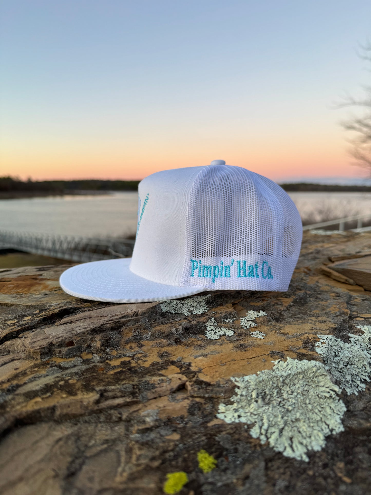 Turquoise Pimpin' (White SnapBack)