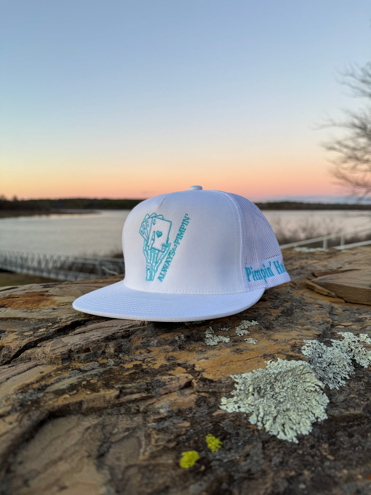 Turquoise Pimpin' (White SnapBack)