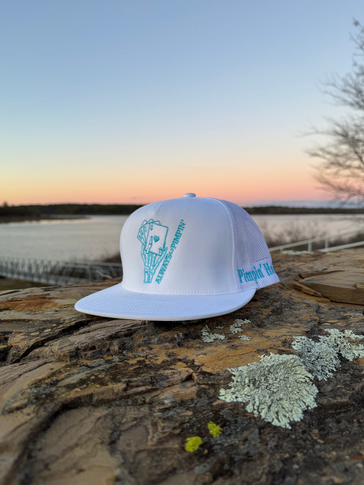 Turquoise Pimpin' (White SnapBack)