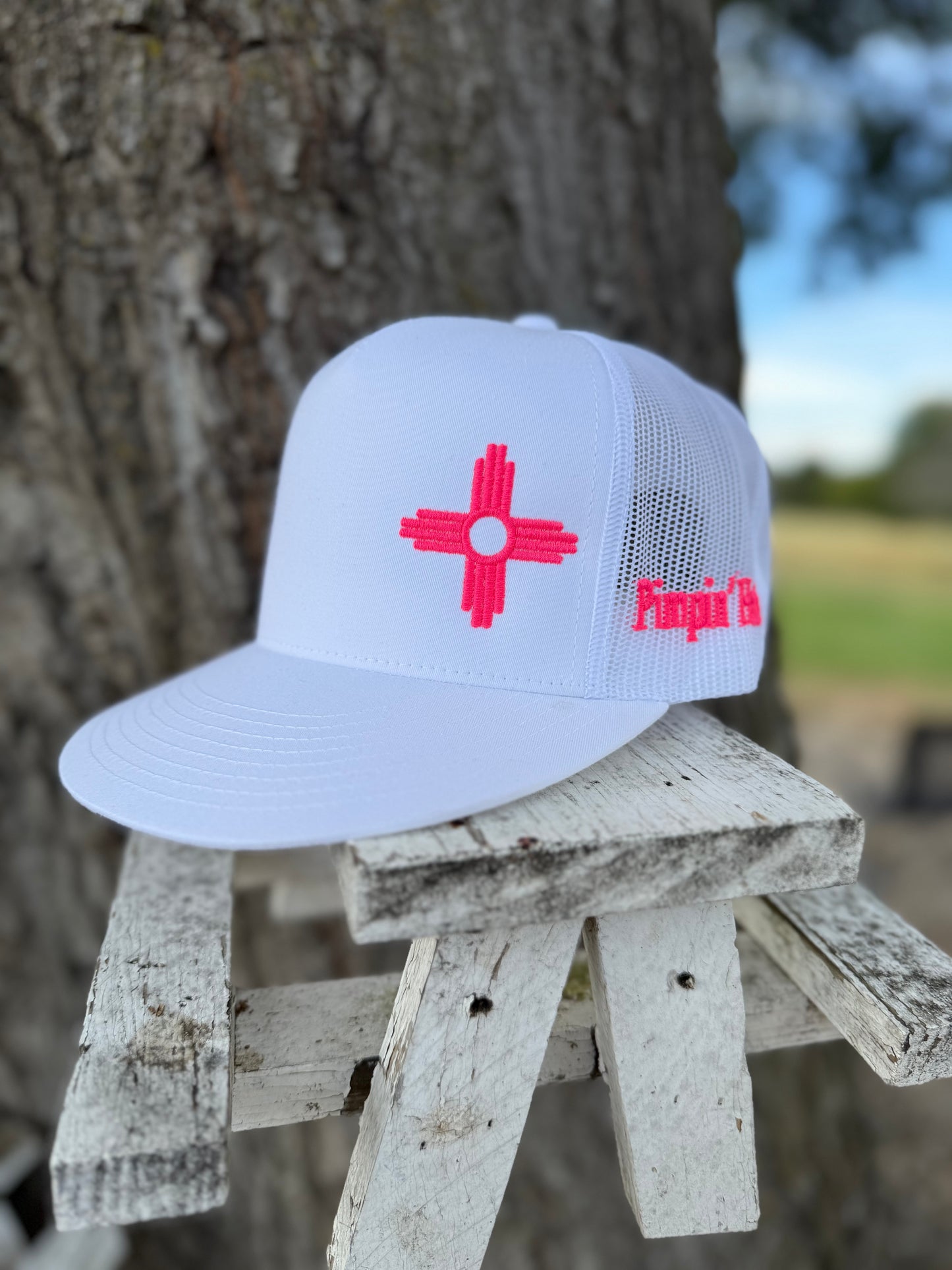 Zia Classic (Pink) (White Snapback)